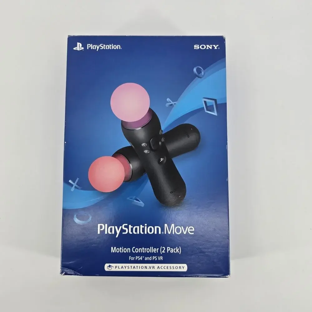 PlayStation Move Motion Controllers Two Pack PS3 PS4 Very Good PlayStation